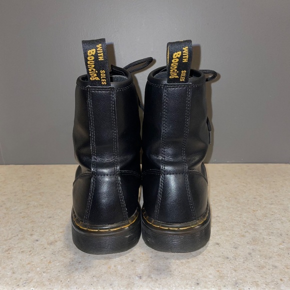 Dr. Martens Combat Boots Zavala Lace Up Leather Black Unisex / Size: M7, W8 - Picture 4 of 15